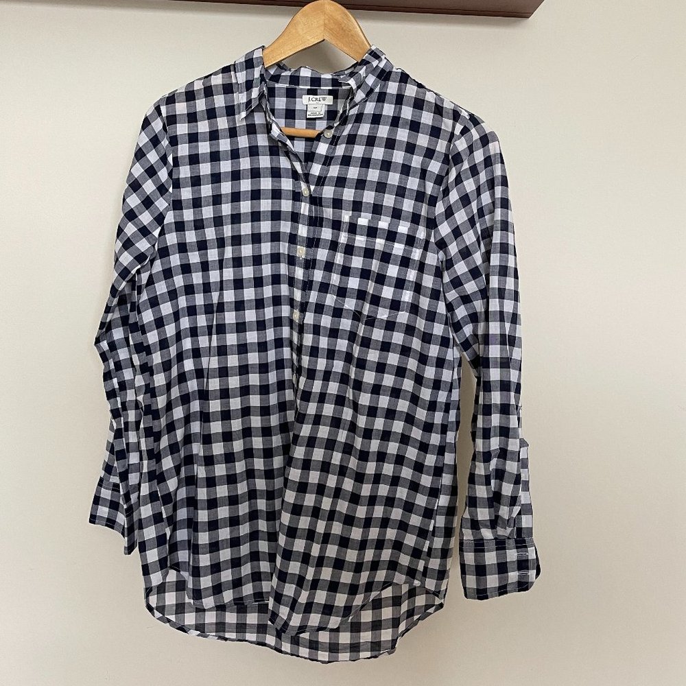 NWOT JCrew Mercantile Gingham Signature Fit Button Down sz SP [100% Cotton]